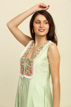 Mint Green  Chanderi Suit Set