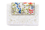 tonal embroidery clutch