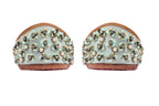 Aqua Blue Crystal Embroidered Jutti
