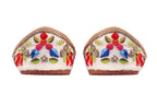Ivory Zardozi And Resham Embroidered Jutti