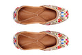 Ivory Zardozi And Resham Embroidered Jutti