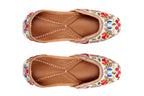 Ivory Zardozi And Resham Embroidered Jutti