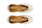 Ivory Crystal Embroidered Jutti