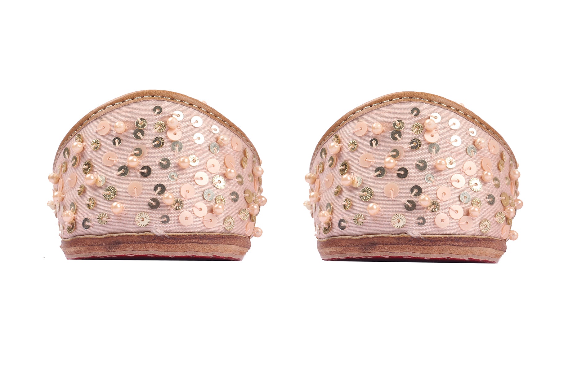 Blush Pink Sequence Embroidered Jutti