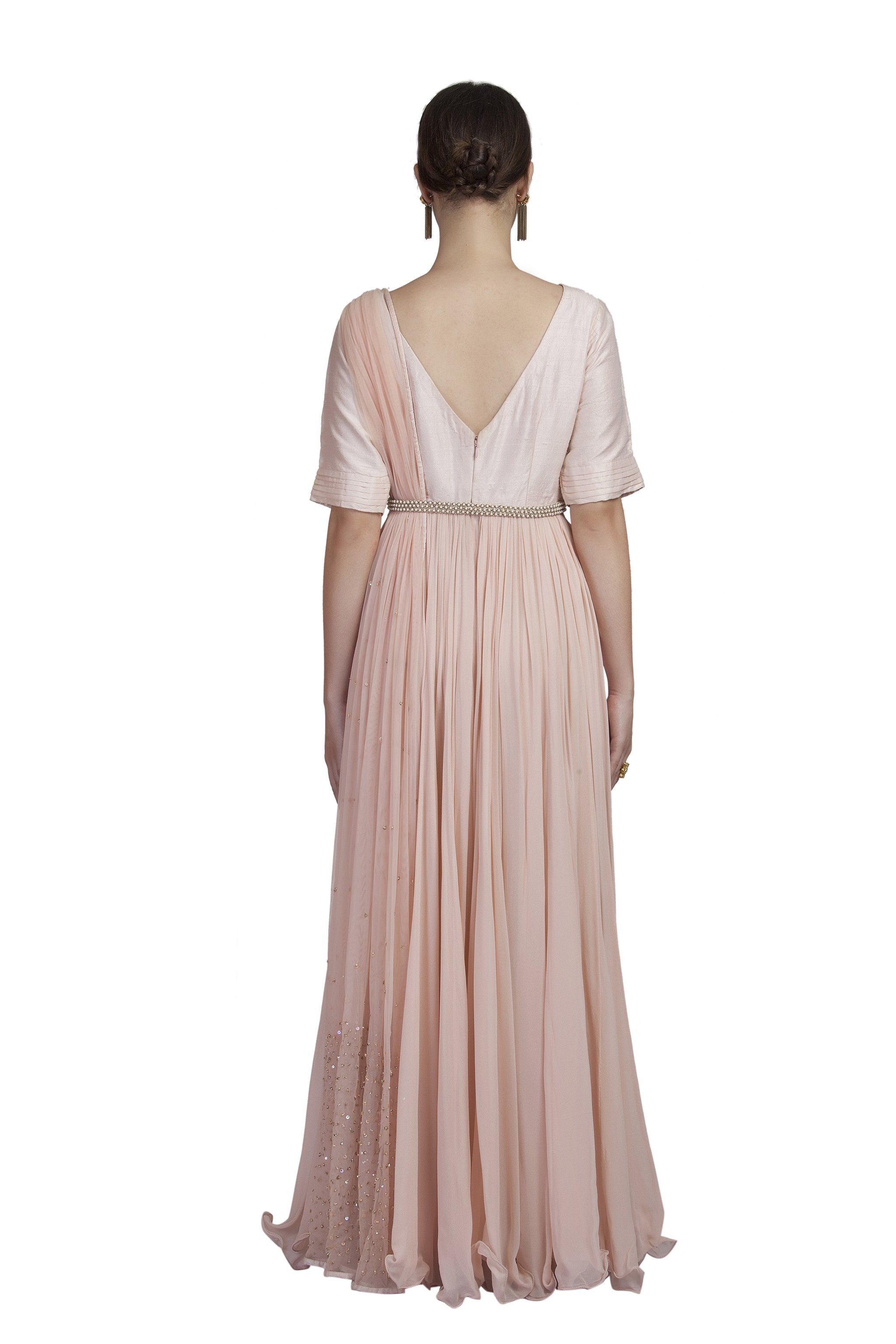 Powder Pink Embroidered Gown