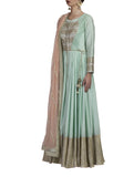 Powder Blue Embroidered Anarkali