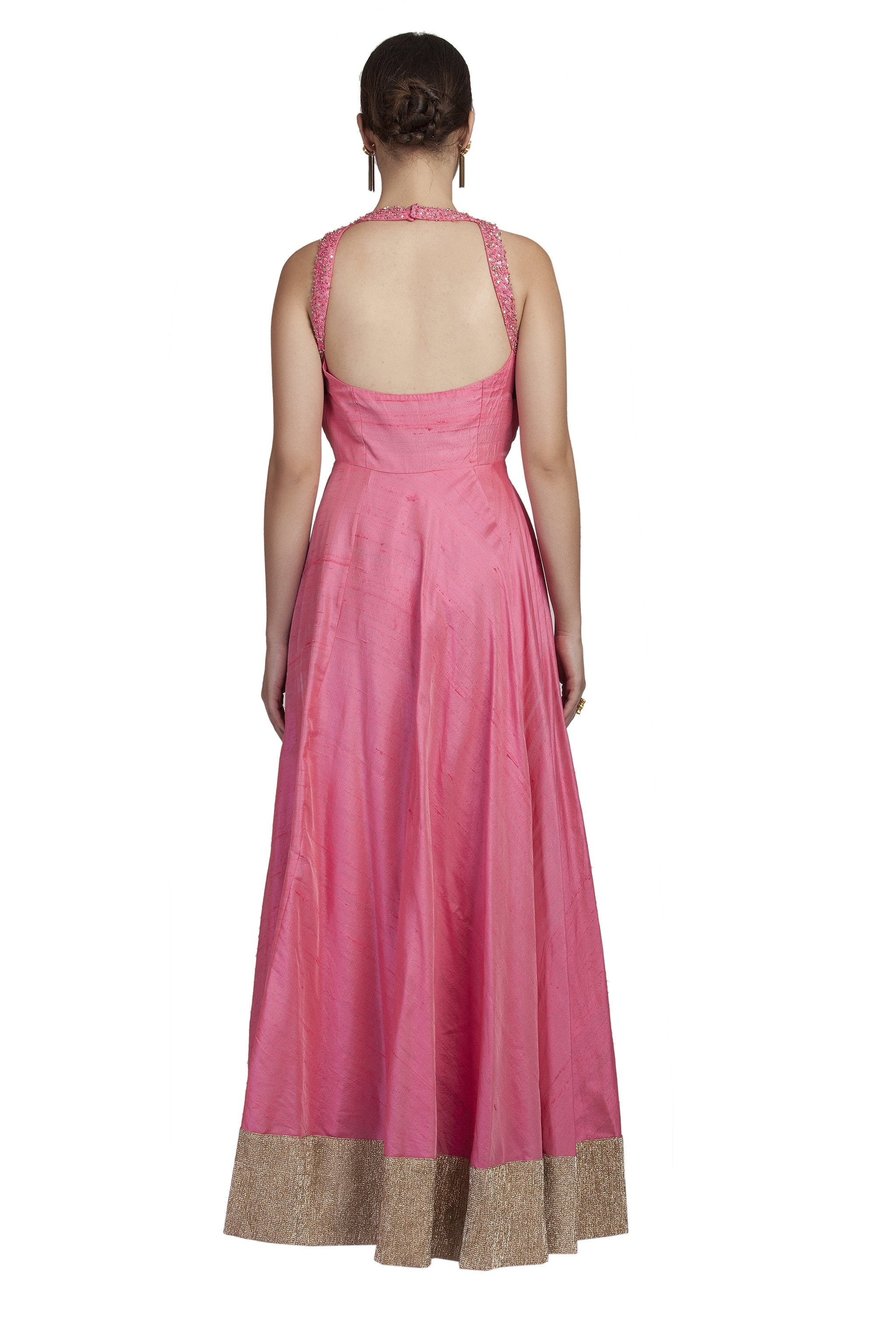 Bubble Pink Embroidered Gown