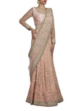 Peach Embroidered Saree