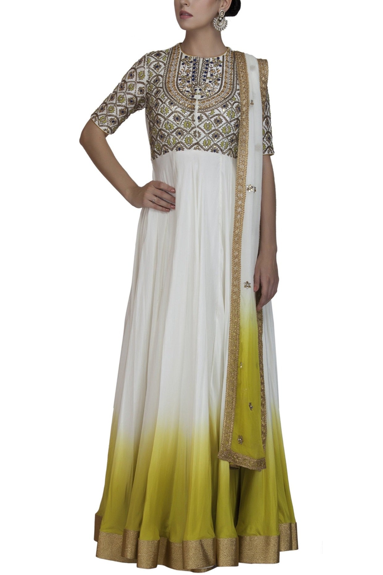 long anarkali dress