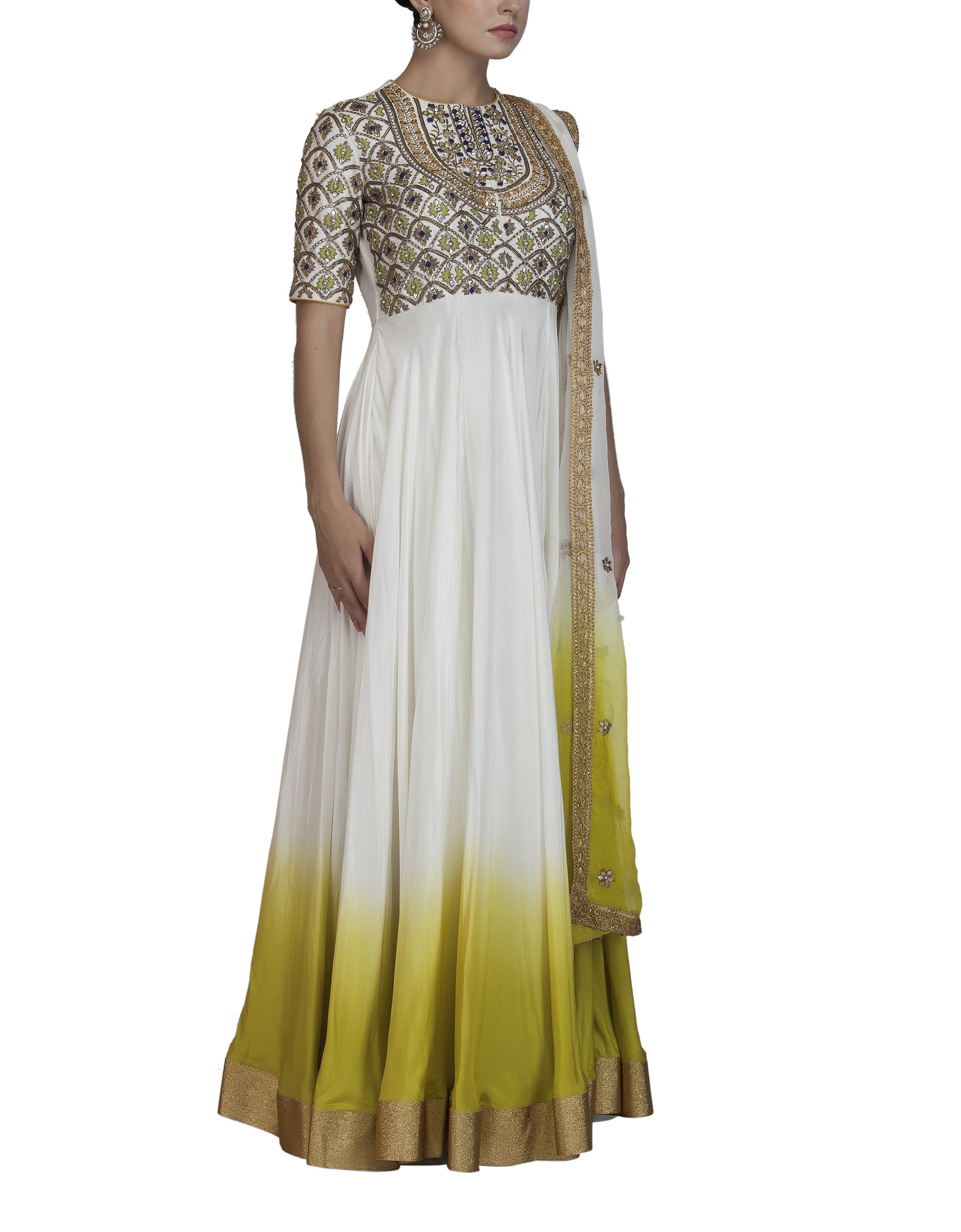 long anarkali dress