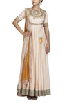 Peach Embroidered Anarkali