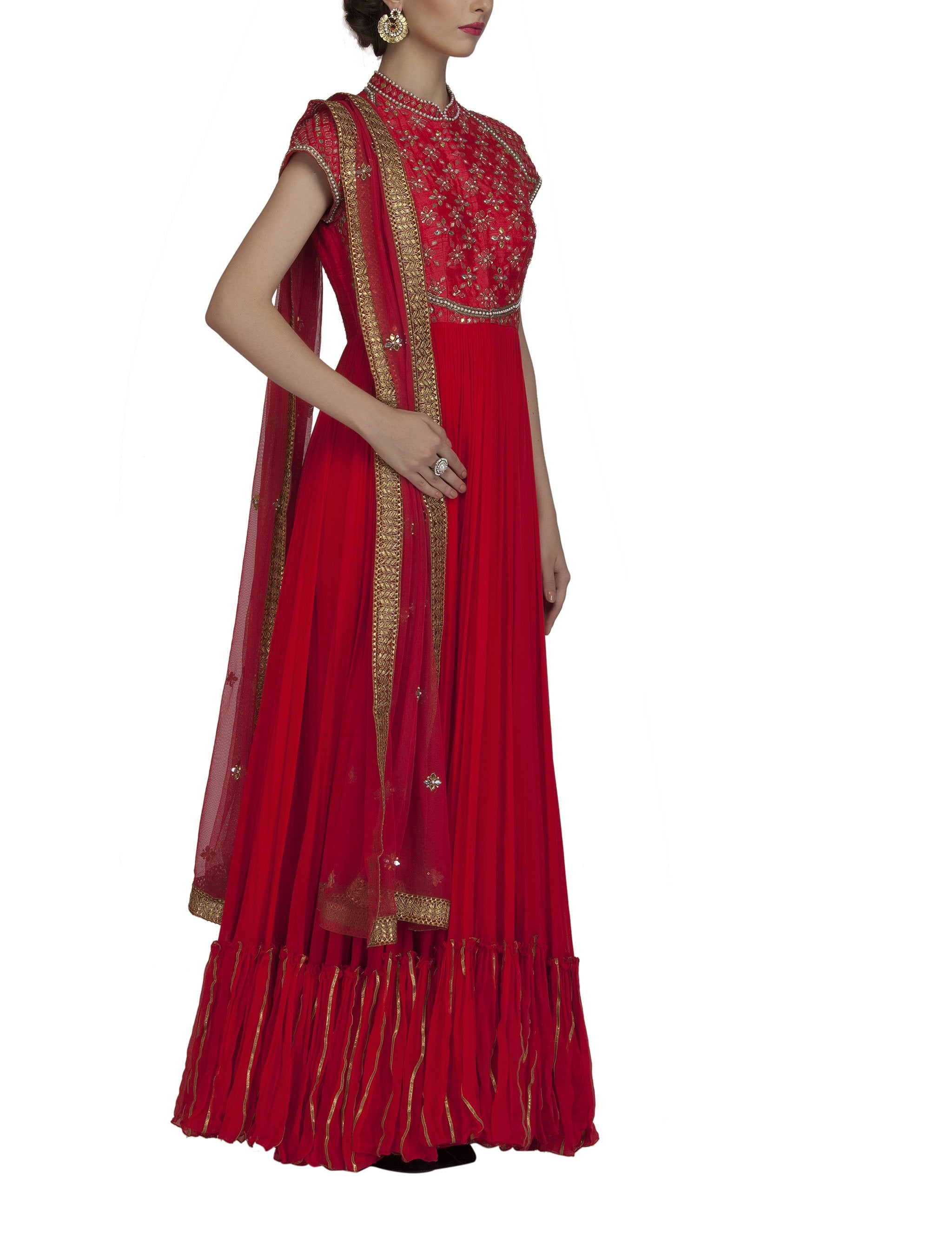 georgette anarkali suit