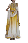 Yellow Anarkali Dress With Embroidery