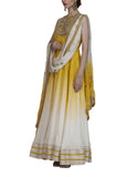 yellow anarkali dress