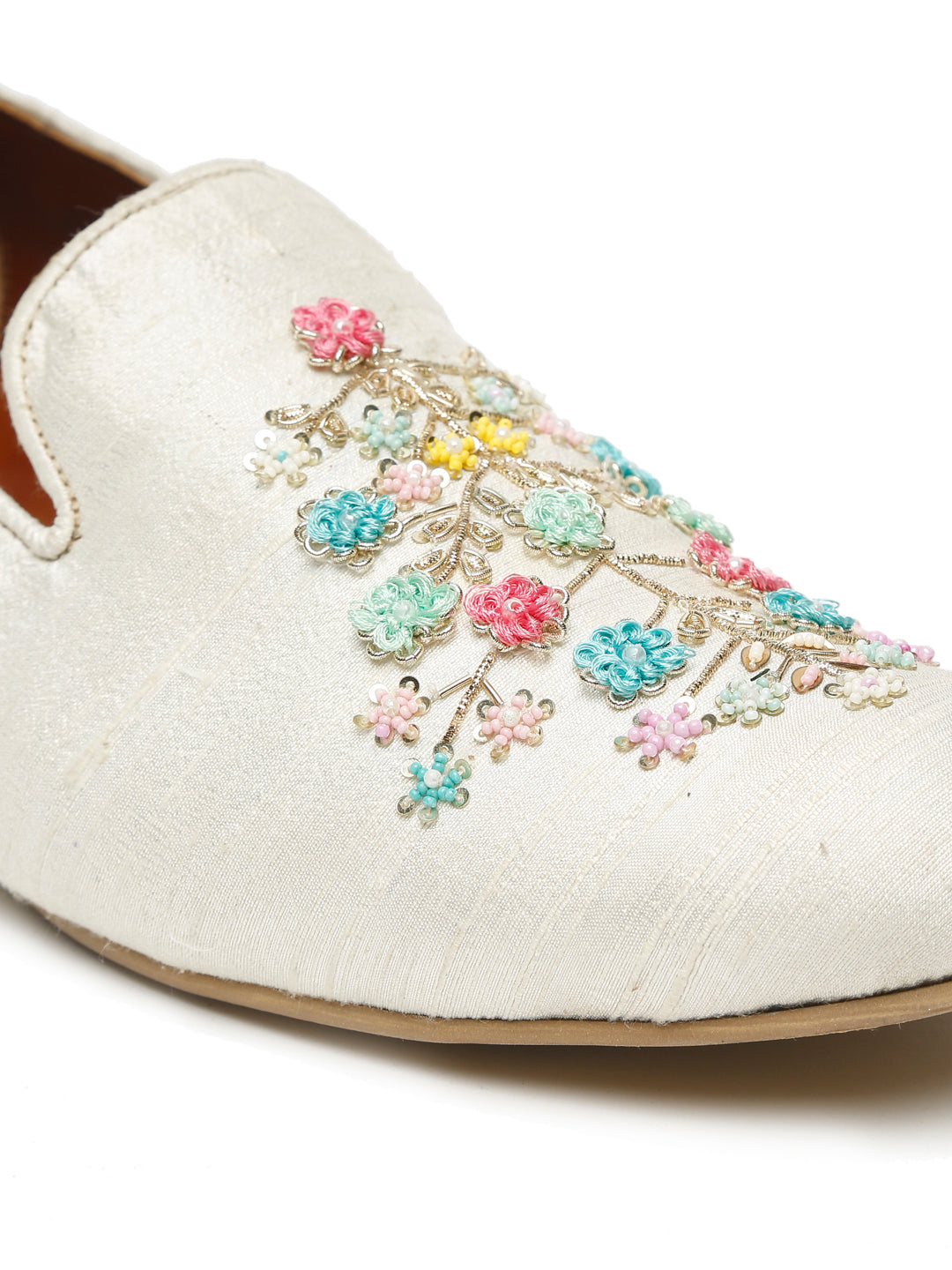 Cream Multicolored Embroidered Full Groom Attire