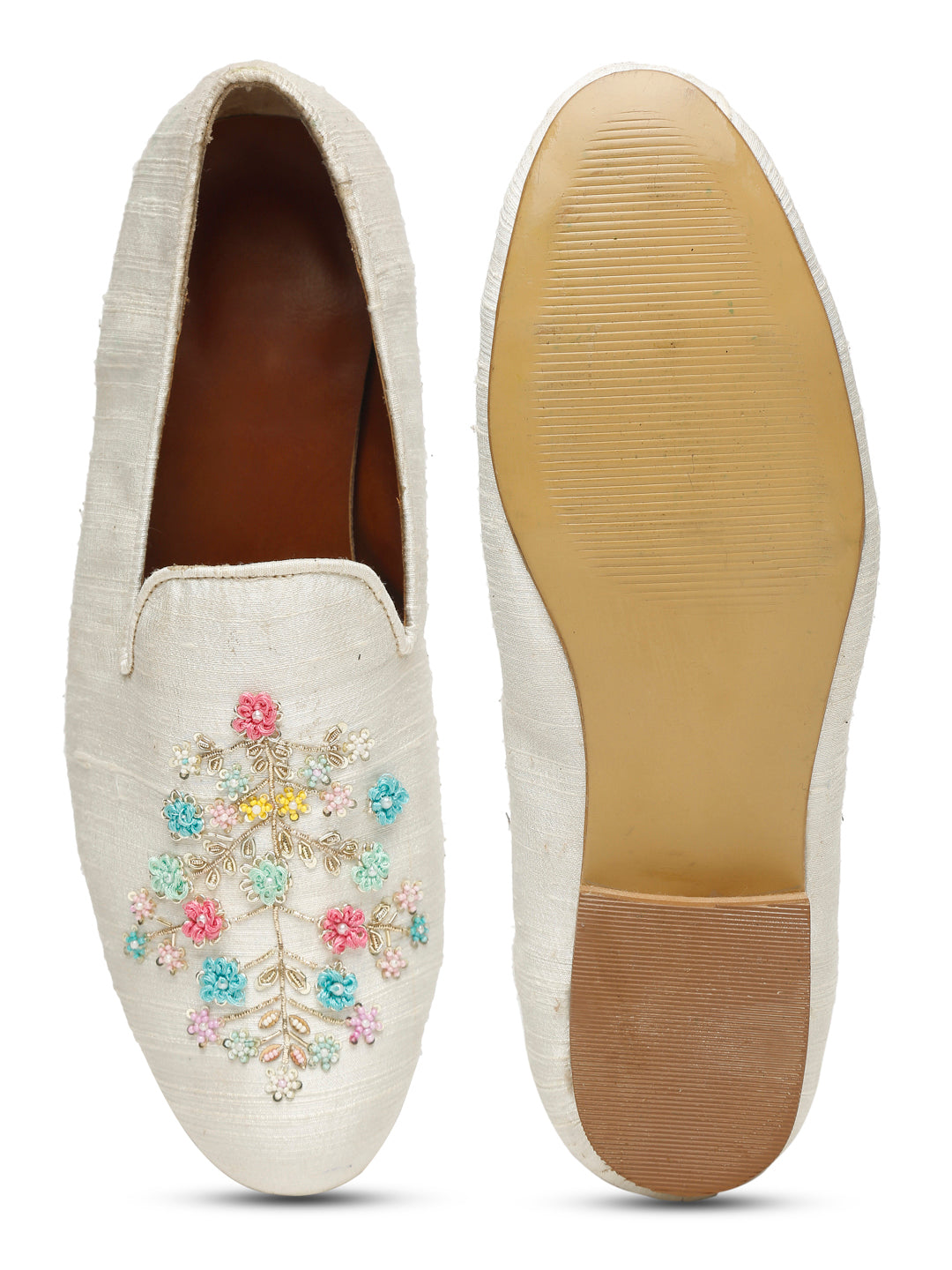Cream Multicolored Embroidered Full Groom Attire