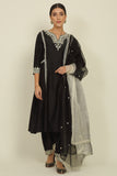 Black Chanderi Suit Set