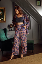 Midnight Blue Velvet Power Suit