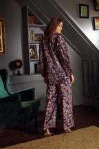 Midnight Blue Velvet Power Suit