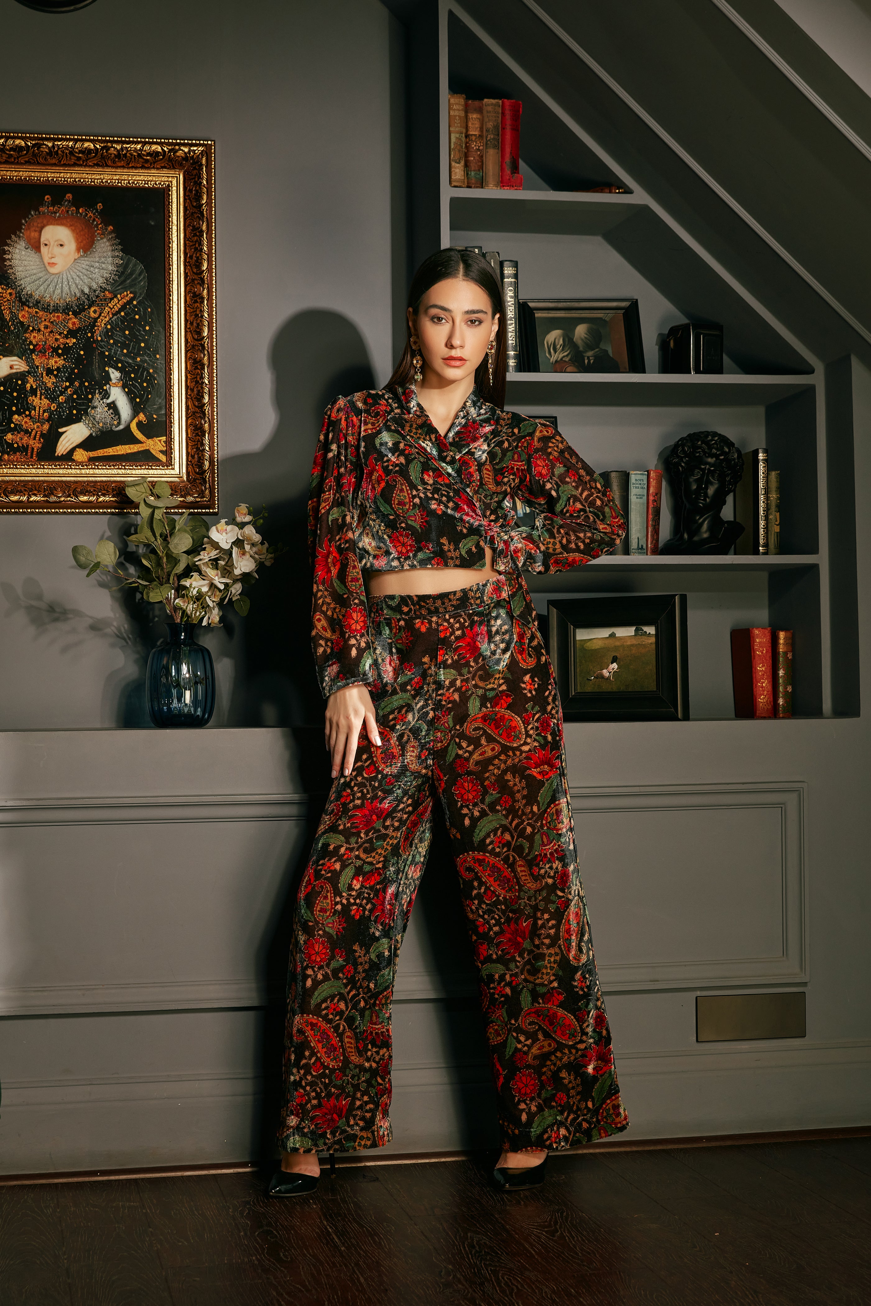 Velvet Printed Co-Ord