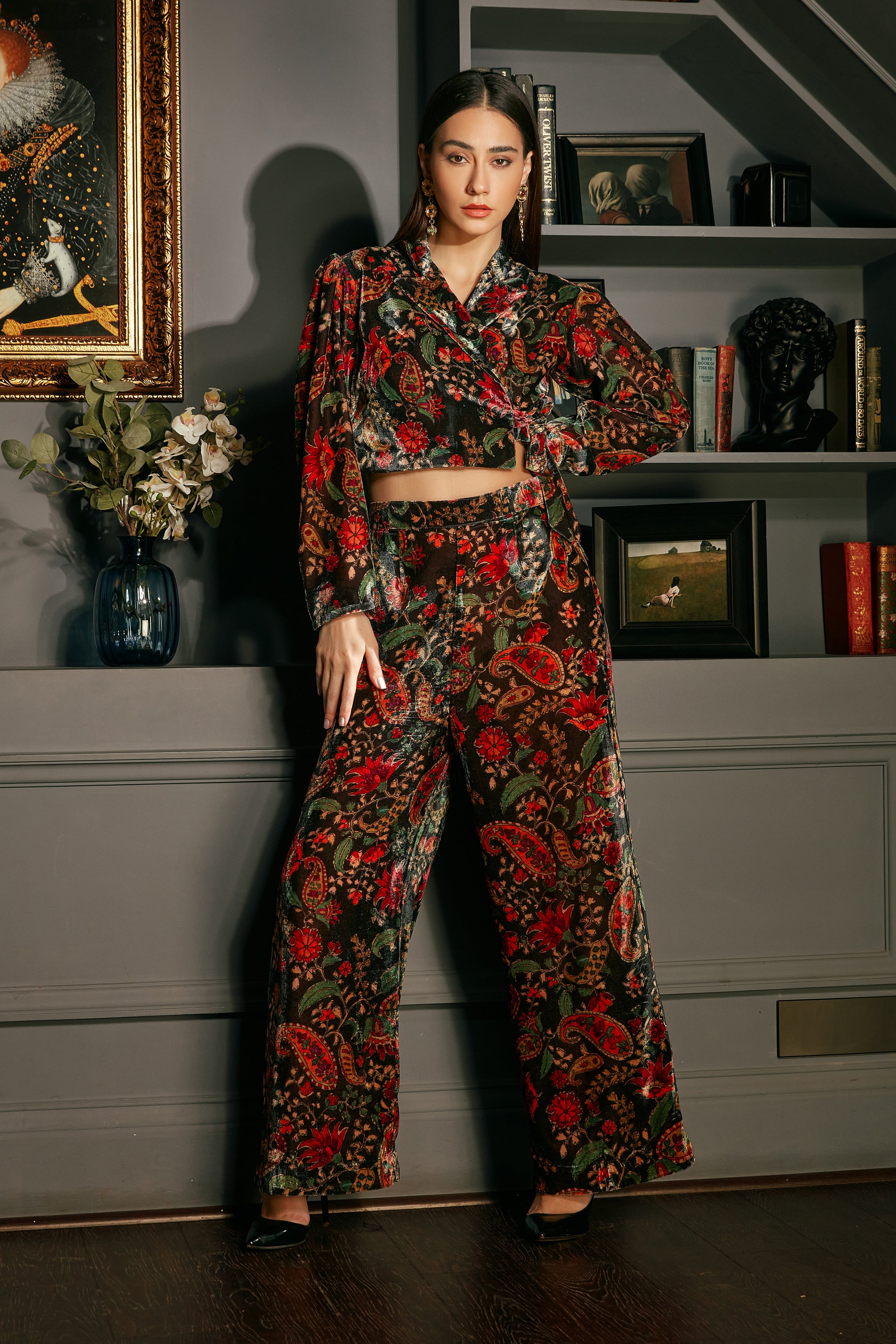 Velvet Printed Co-Ord