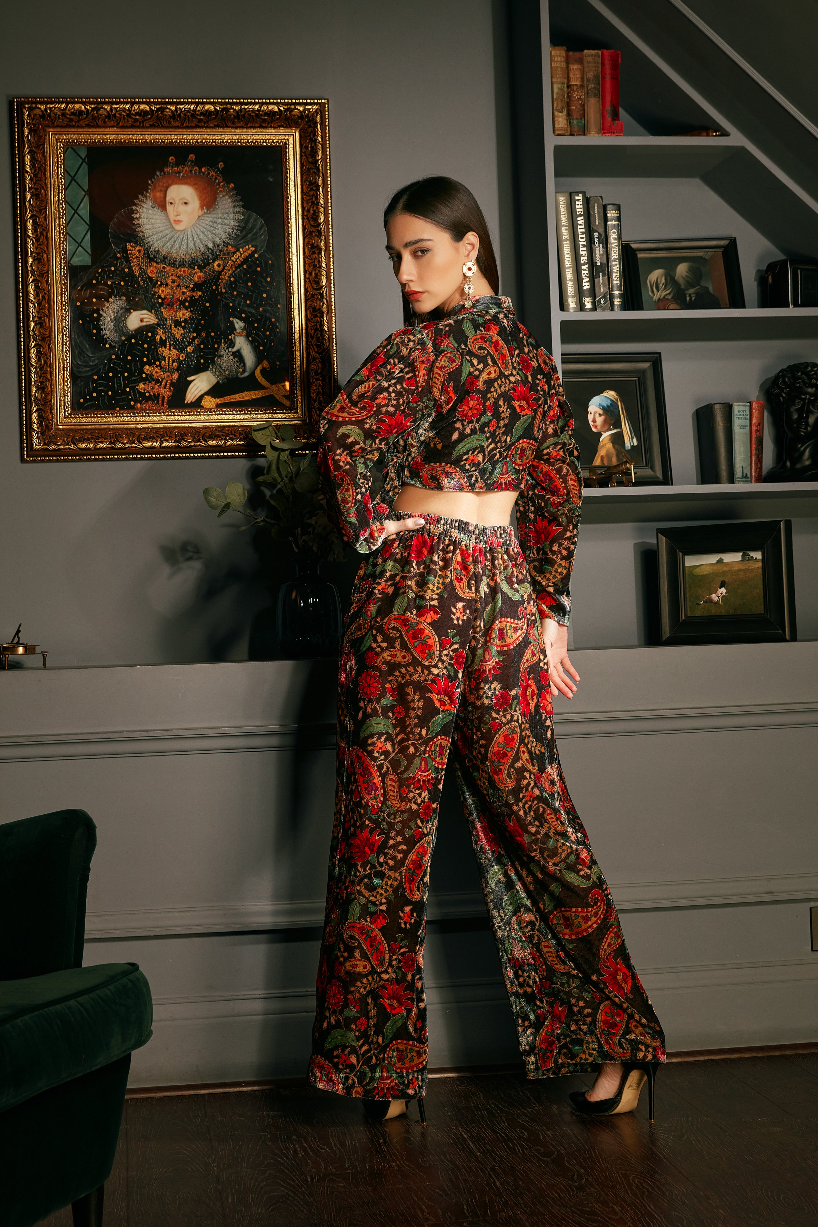 Velvet Printed Co-Ord
