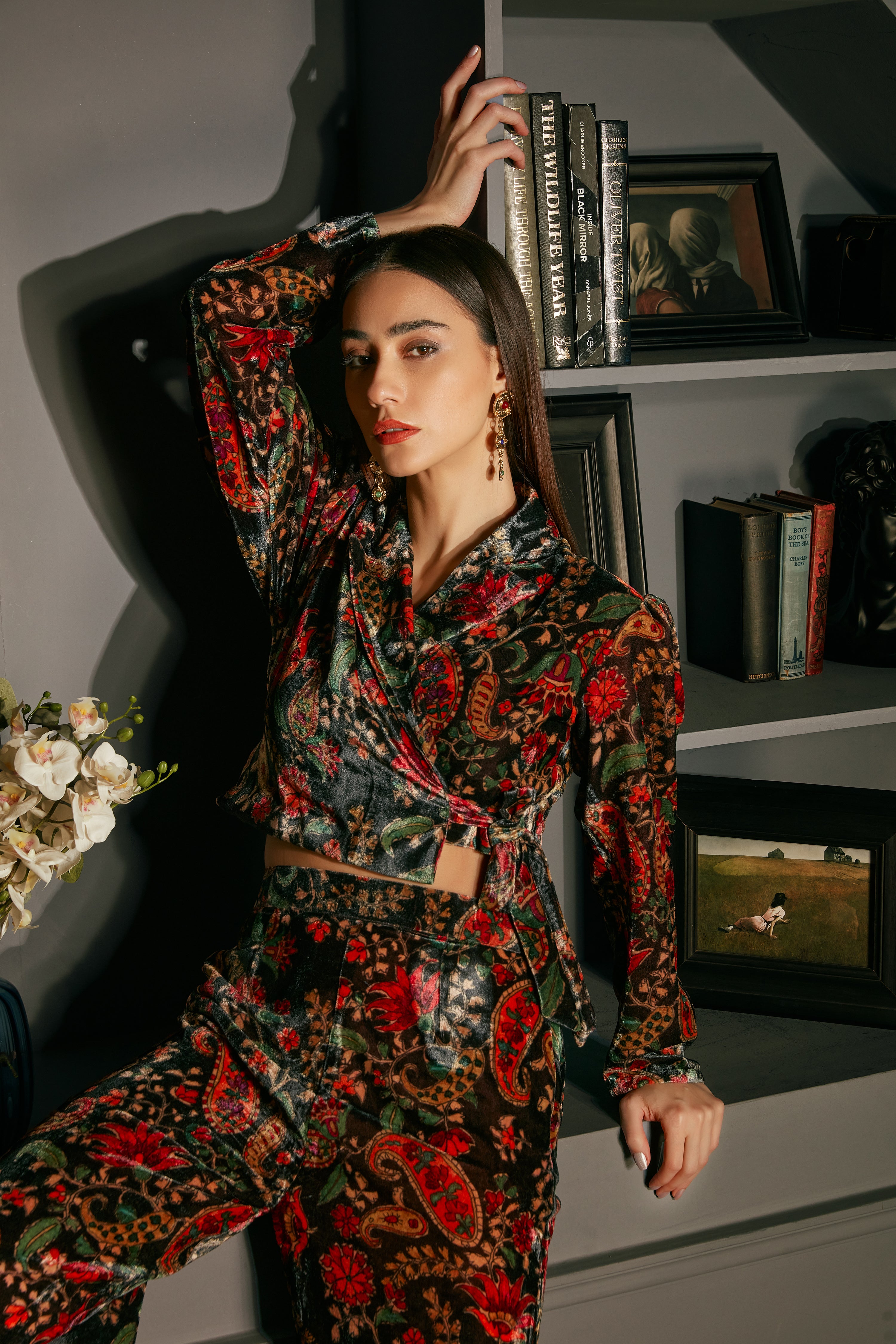 Velvet Printed Co-Ord