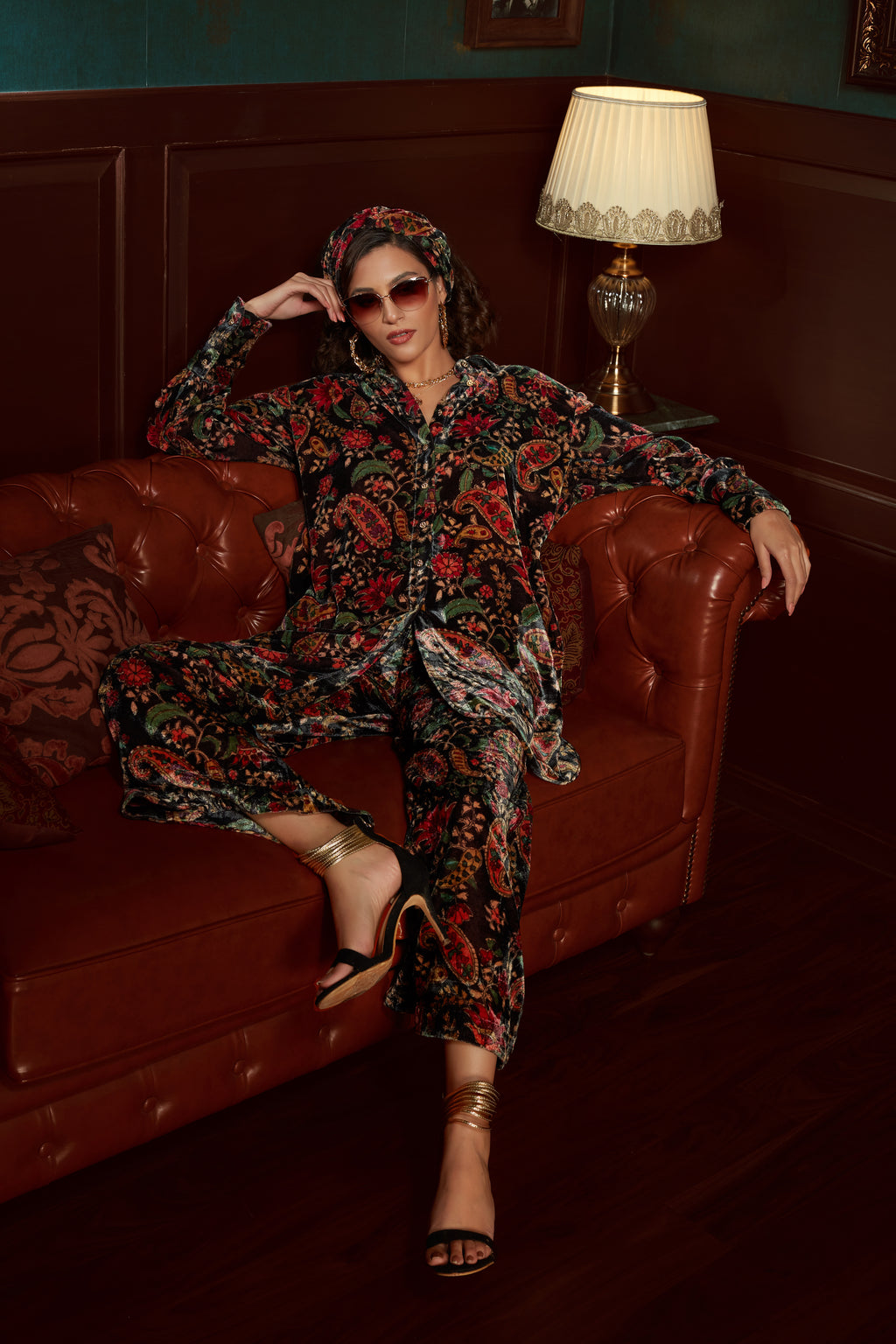 Velvet Printed Co-Ord