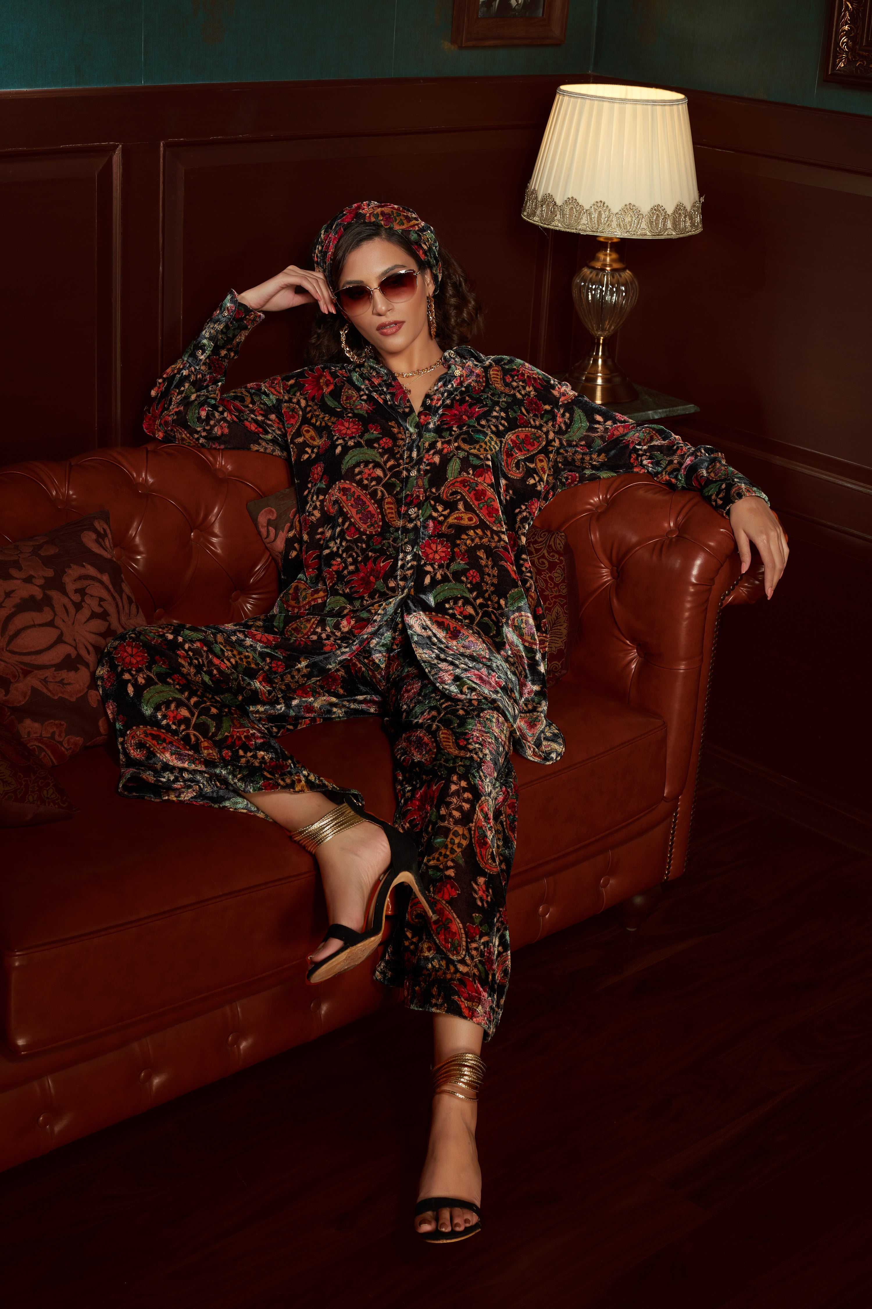 Velvet Printed Co-Ord
