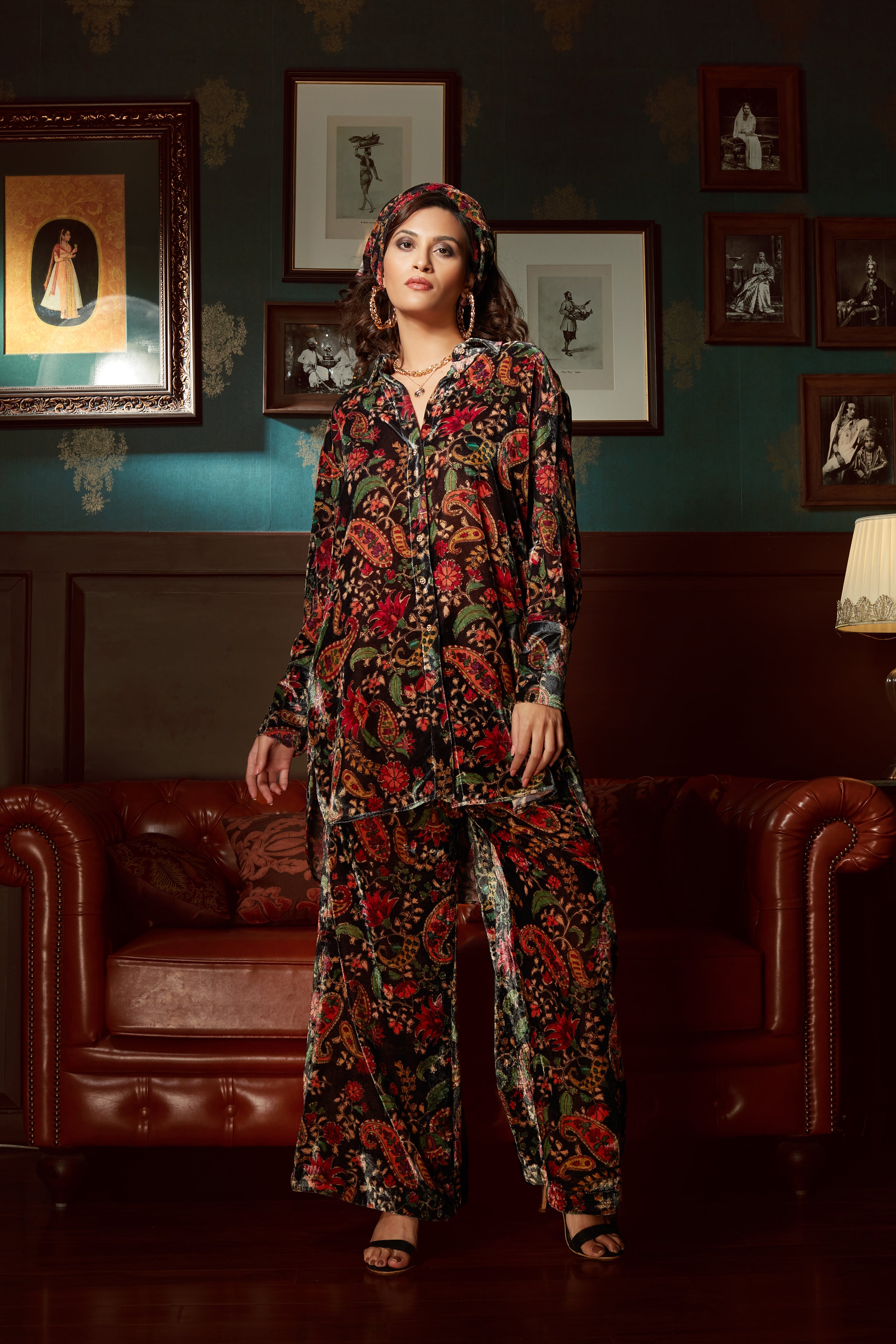 Velvet Printed Co-Ord