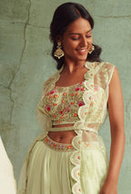 Mint Green Dhoti Pants Set