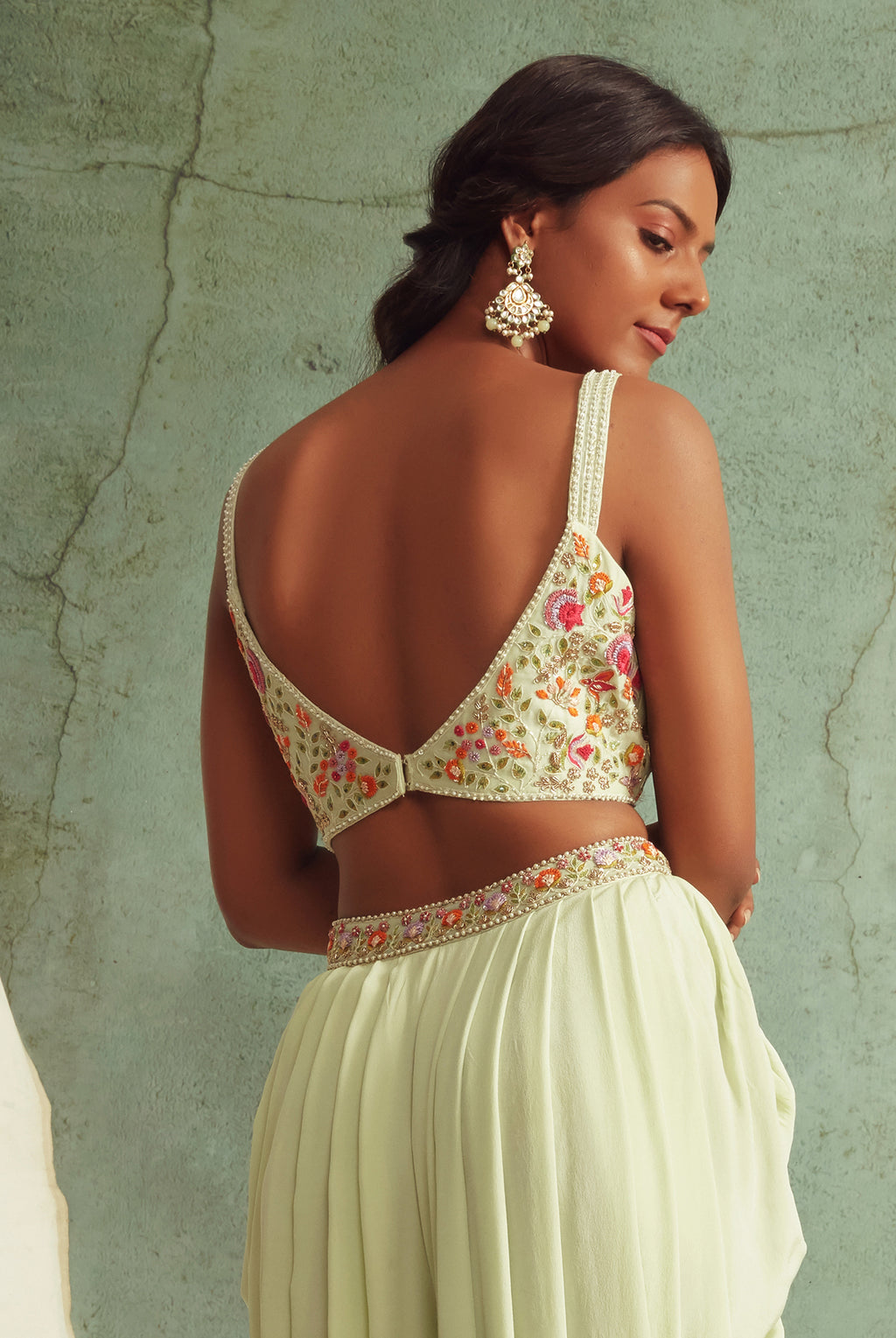 Mint Green Dhoti Pants Set