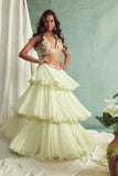 Mint Green Frilled Lehenga Set