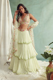 Mint Green Frilled Lehenga Set