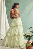 Mint Green Frilled Lehenga Set