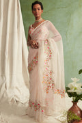 Blush Pink Organza Saree Set