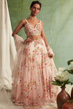 Blush Pink Heavy Embroidered Lehenga Set