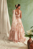 Blush Pink Embroidered Lehenga Set with belt