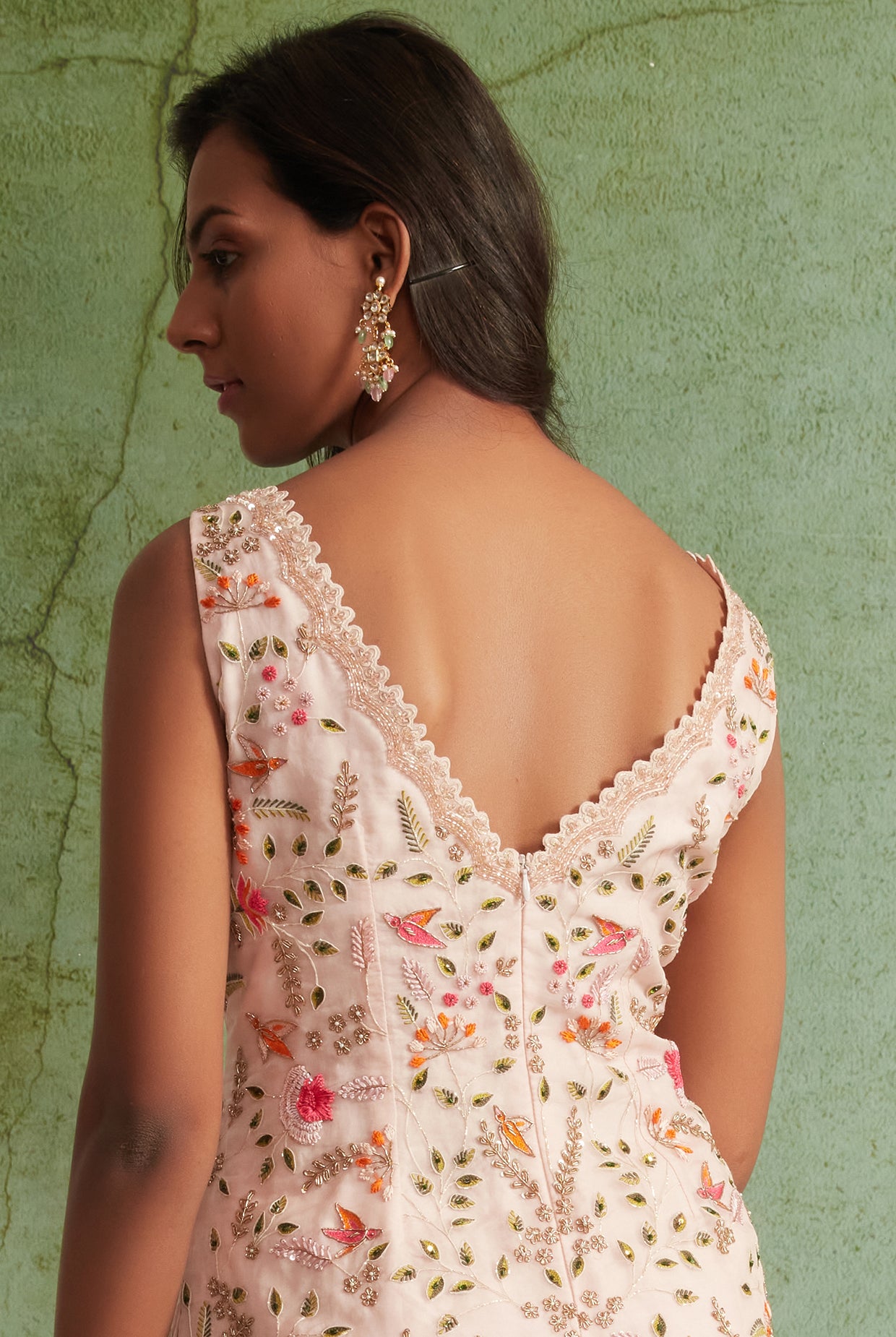 Blush Pink 3 Tier Sharara Set