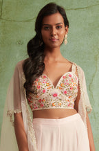 Blush Pink Bustier And  Sharara Set