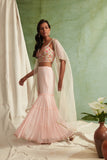 Blush Pink bustier and  Sharara Set