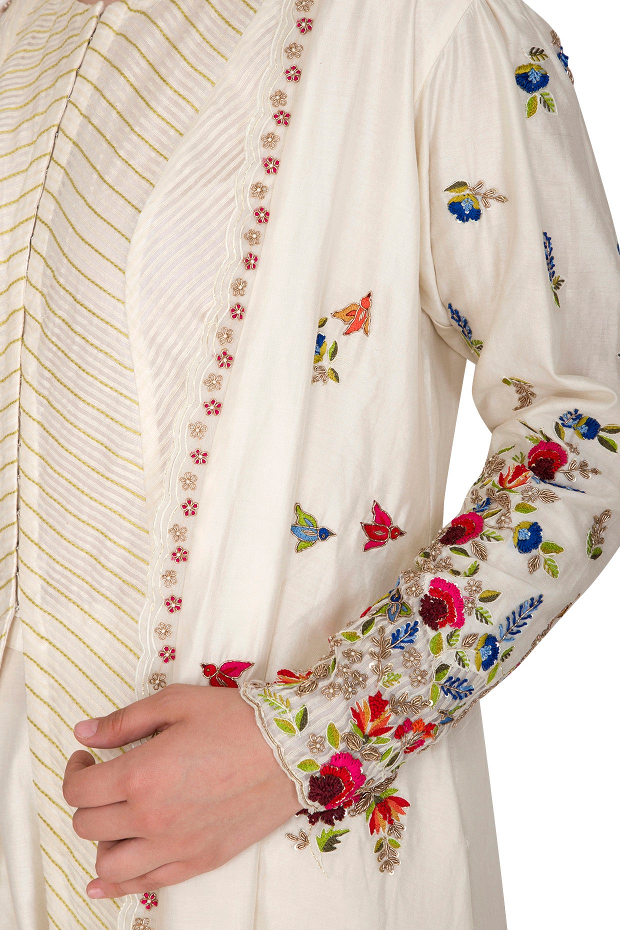 floral embroidered kurta