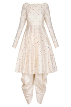 Polka Dotted Kurta With Dhoti Pant