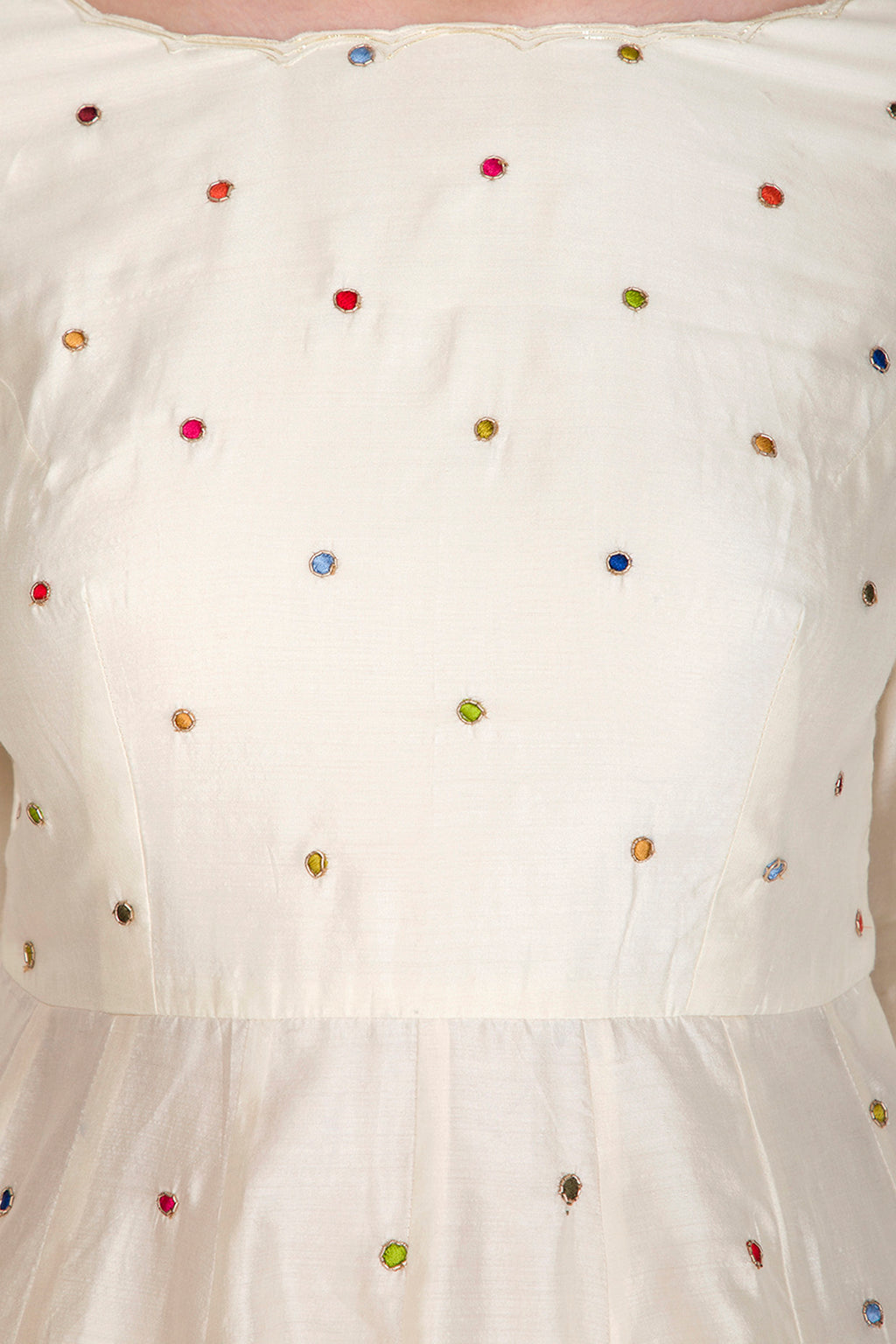 Polka Dotted Kurta With Dhoti Pant