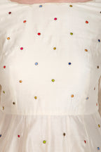 Polka Dotted Kurta With Dhoti Pant