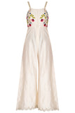 Ivory Embroidered Jumpsuit