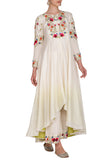Ivory Ombre Dyed Embroidered Plazo Set