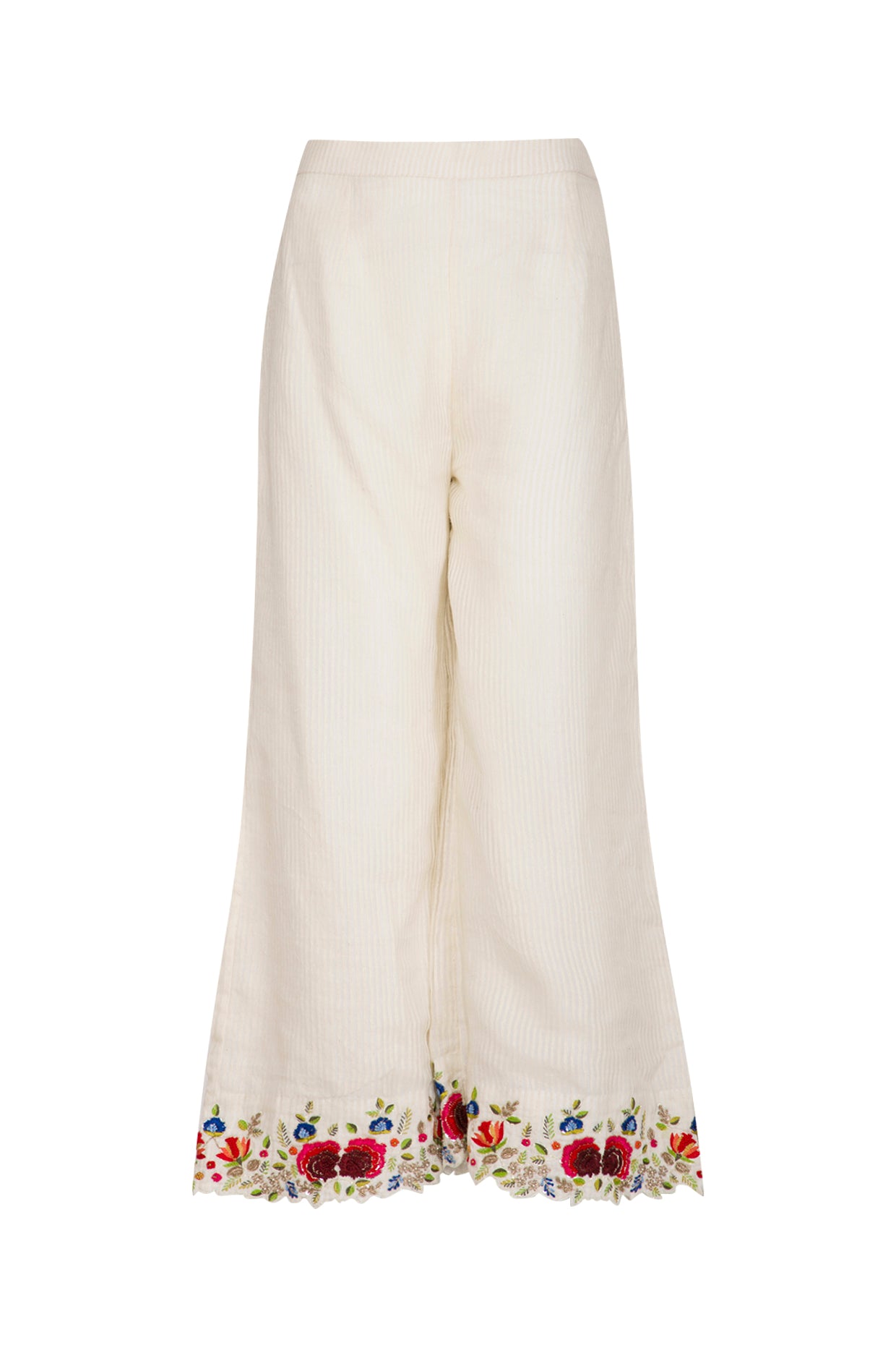 Ivory Ombre Dyed Embroidered Plazo Set