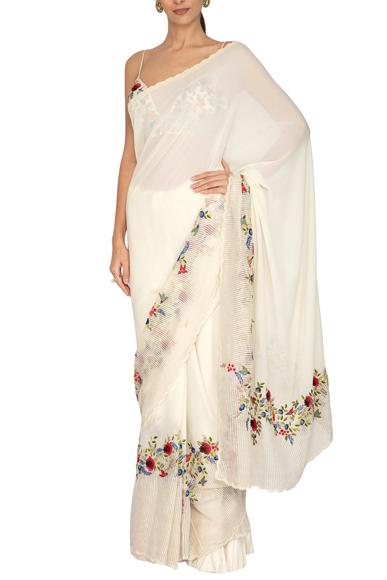 Ivory Mix And Match Saree