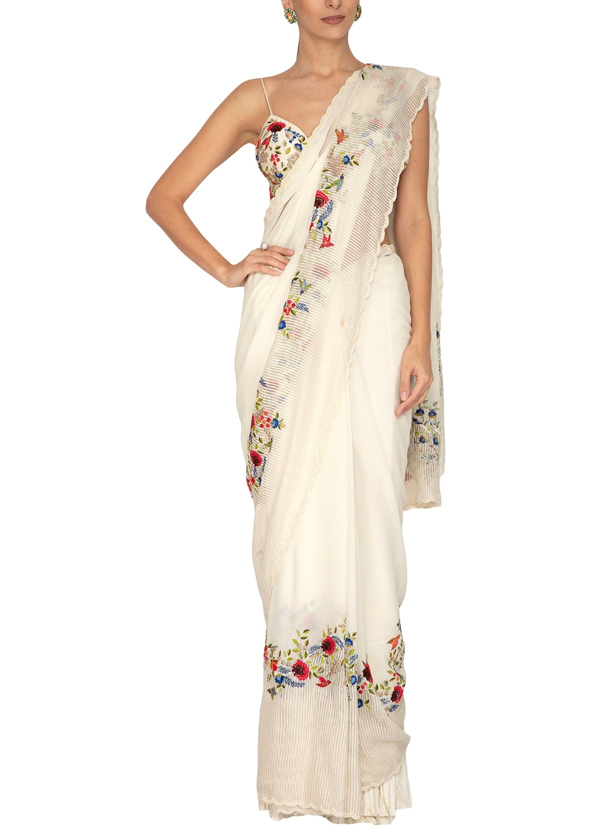 Ivory Mix And Match Saree